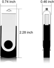 img 3 attached to Доступно и удобно: 4ГБ Флеш-накопитель 10 штук, Alihelan USB 2.0 Флеш-накопитель Bulk Swivel Память 4ГБ Jump Drive Zip Drive Pen Drive для хранения данных, черный