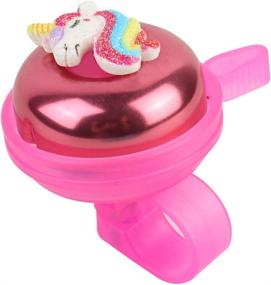 img 3 attached to 🦄 KSdeal Pink Unicorn Aluminum Bike Bell for Girls Toddlers - Clear Sound Bicycle Accessory for Children (Right Hand)