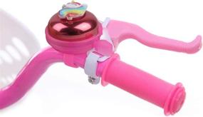 img 1 attached to 🦄 KSdeal Pink Unicorn Aluminum Bike Bell for Girls Toddlers - Clear Sound Bicycle Accessory for Children (Right Hand)