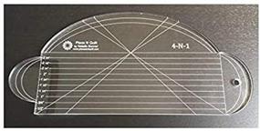 img 1 attached to 🧵 Piece N Quilt 4-N-1 Ruler: Versatile Acrylic Template for Quilting - Maximize Your Quilting Possibilities with a Single Ruler