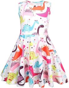 img 4 attached to Frogwill Dinosaur Sleeve Summer Casual Girls' Clothing and Dresses: Roaring Style for Little Fashionistas