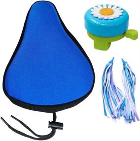 img 4 attached to 🚲 Enhance Comfort and Fun with Hoobbii Child Gel Bike Seat Cushion, Bike Bell and Streamers - Perfect Bike Accessories for Kids