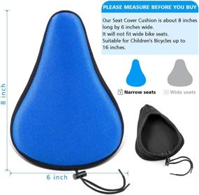 img 3 attached to 🚲 Enhance Comfort and Fun with Hoobbii Child Gel Bike Seat Cushion, Bike Bell and Streamers - Perfect Bike Accessories for Kids