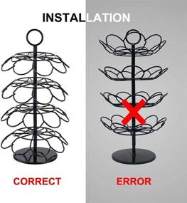 img 1 attached to 🔄 JEBBLAS K Cups Holder: Metal Carousel for 36 Coffee Pods, Space Saver, 360° Smooth Spinning