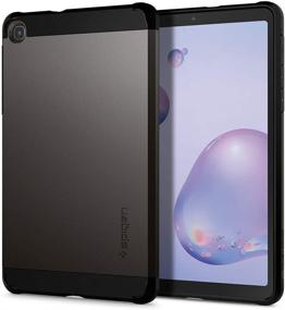 img 4 attached to Spigen Tough Armor Galaxy Tab A 8.4 Case (2020) SM-T307 Verizon/T-Mobile/Sprint/AT&T - Gunmetal