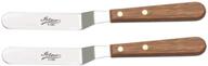 🍰 ateco 1385 icing spatula frosting spreader tool with wood handle, set of 2 logo