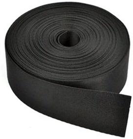 img 3 attached to 🖤 RETON 10 Yards Solid Black Nylon Heavy Polypro Webbing Strap - 1.5 Inches