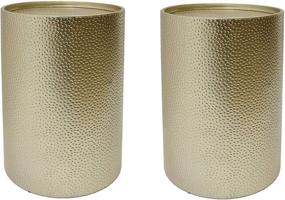 img 4 attached to 🌟 Christopher Knight Home Kaylee Modern Round Gold Hammered Iron Accent Table (Set of 2) - Improved SEO