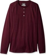 burgundy long sleeve shirt - amazon essentials regular fit for all-day comfort logo