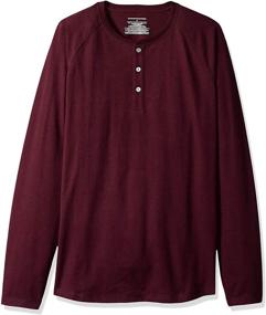 img 3 attached to Burgundy Long Sleeve Shirt - Amazon Essentials Regular Fit for All-day Comfort