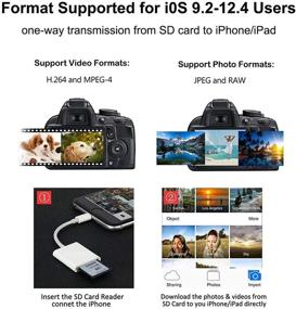 img 1 attached to 🍎 Apple MFi Certified Lightning to SD Card Camera Reader Adapter for iPhone/iPad - USB 3.0/2.0 DSLR Camera Trail Game Viewer