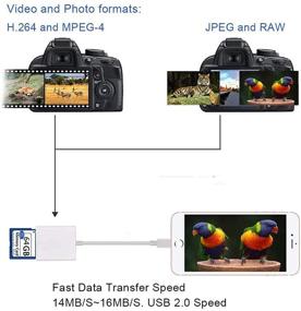 img 2 attached to 🍎 Apple MFi Certified Lightning to SD Card Camera Reader Adapter for iPhone/iPad - USB 3.0/2.0 DSLR Camera Trail Game Viewer