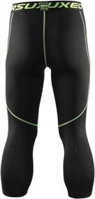 img 1 attached to ARSUXEO Men's 3/4 Running Compression Tights Capri Pants K75 - Enhance Performance and Comfort