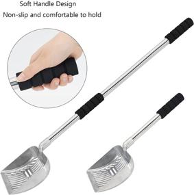 img 1 attached to 🐱 Abealv Metal Cat Litter Scoop - Long Handle Kitty Scooper with Detachable Stainless Steel Shovel for Sifting Cats Litter - Non-Stick, Deep Litter Sifter Pet Scoop