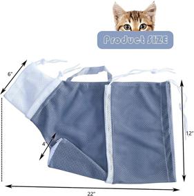 img 2 attached to 🐱 KlerRoem Cat Bathing Bag: Adjustable Anti-bite & Anti-Scratch Grooming Bags for Cats Under 11 lbs - Perfect for Bathing, Showering, Nail Trimming, Medication, & Injections