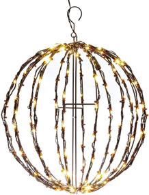 img 4 attached to 🎄 Enhance Your Outdoor Holiday Décor with Elf Logic's 16" Hanging Tree Globe Light - Stunning Outdoor LED Light Ball for Festive Ambiance!