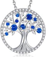 💎 women's jewelry: christmas birthday anniversary sapphire necklace logo