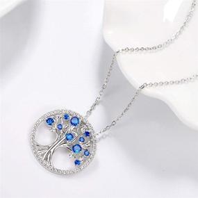 img 2 attached to 💎 Women's Jewelry: Christmas Birthday Anniversary Sapphire Necklace