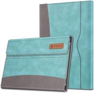 💼 fintie case for samsung galaxy tab s6 10.5" 2019 with s pen wireless charging support - multi-angle portfolio business cover with pocket, auto sleep/wake, turquoise logo