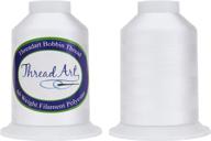 🧵 threadart bobbin thread - 60wt white - 5000 meters - twin pack: white & black cones logo