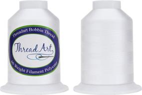 img 3 attached to 🧵 Threadart Bobbin Thread - 60wt White - 5000 Meters - Twin Pack: White & Black Cones