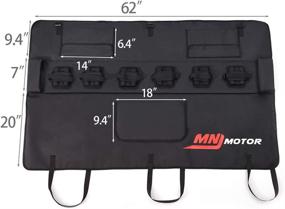 img 2 attached to 🚲 MNJ Motor Truck Tailgate Bike Pads - Universal Protection Cover for Most Trunks, Mountain Bikes w/Fixed Straps - Safely Transport up to 6 Bicycles