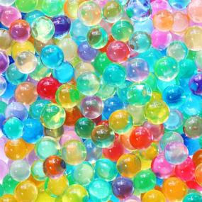 img 4 attached to Vibrant 20,000 Colorful Water Gel Beads: Ideal Sensory Toys for Kids, 10 Colors & 2 Sizes, Perfect for Spa Refill and Décor