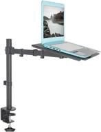 enhance your productivity with vivo single laptop notebook desk mount stand - ultimate adjustable extension c clamp (stand-v001l) logo