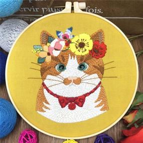 img 3 attached to 🧵 Creative Cross Stitch Kit for Adult Beginners: Animal-themed DIY Embroidery with Floss, Cloth, and Tools - Perfect for Women Starters