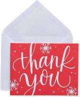 spread holiday gratitude with american greetings christmas thank you cards and envelopes, red snowflake (25-count) logo