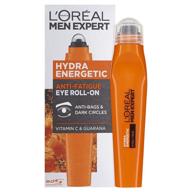 l'oreal men expert hydra energetic eye roll-on, 👀 10ml: get rid of dark circles & puffiness now! logo