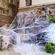 🕸️ halloween spider webs decorations - 1500 sqft with 40 extra fake spiders (2 pack), stretchy spider web for indoor and outdoor, cobweb with filament fiber spider web fabric, scary halloween decor logo