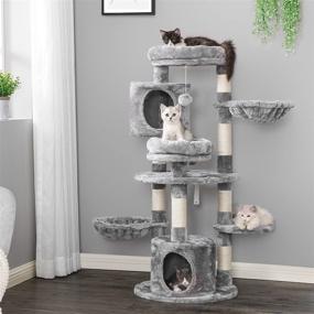 img 3 attached to 🐱 Bewishome Cat Tree Tower for Indoor Cats with Sisal Scratching Board, Posts, and Condo House - Perches & Kitten Activity Center