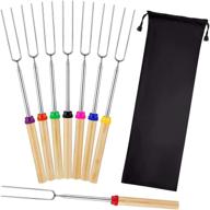 🔥 8-piece mluchee marshmallow roasting sticks set - 32-inch telescopic smores skewers with portable carrying bag for fire pit, bbq, grill, campfire - hot dog forks included logo