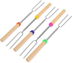 img 2 attached to 🔥 8-Piece Mluchee Marshmallow Roasting Sticks Set - 32-inch Telescopic Smores Skewers with Portable Carrying Bag for Fire Pit, BBQ, Grill, Campfire - Hot Dog Forks Included