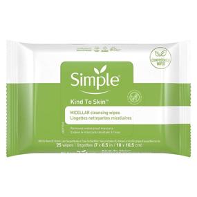 img 4 attached to 🧼 Simple Kind to Skin Cleansing Wipes: Gentle, Effective Makeup Remover, Micellar, 25 Wipes, No Color/Dye, Artificial Perfume, or Harsh Chemicals