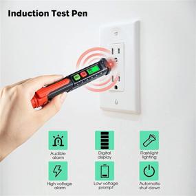 img 1 attached to 🔌 WGGE AC Voltage Tester/Non-Contact Voltage Tester with Dual Range AC 12V-1000V/48V-1000V: LCD Display, Flashlight, Buzzer Alarm