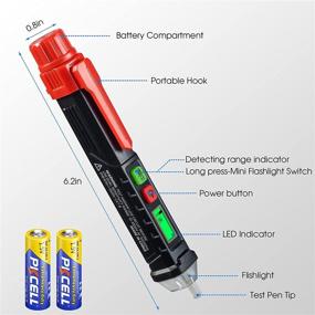 img 3 attached to 🔌 WGGE AC Voltage Tester/Non-Contact Voltage Tester with Dual Range AC 12V-1000V/48V-1000V: LCD Display, Flashlight, Buzzer Alarm