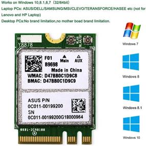 img 3 attached to 📶 NETELY Dual Band Wireless AC 1200Mbps Network Adapter - NGFF M2 Wi-Fi Card with Bluetooth - Qualcomm Atheros QCA6174A QCNFA364A