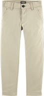 👖 kosh boys stretch twill khaki pants: premium boys' clothing for style and comfort logo