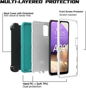 img 3 attached to Shockproof Protection Kickstand Holster Samsung Cell Phones & Accessories