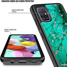 img 3 attached to 📱 E-Began Full-Body Protective Case for Samsung Galaxy A51 5G with Built-in Screen Protector – Shockproof Bumper Cover with Impact Resistance - Flower Design Plum Blossom (Excludes A51 4G/5G UW Verizon)