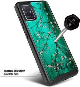 img 1 attached to 📱 E-Began Full-Body Protective Case for Samsung Galaxy A51 5G with Built-in Screen Protector – Shockproof Bumper Cover with Impact Resistance - Flower Design Plum Blossom (Excludes A51 4G/5G UW Verizon)