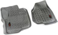 rugged ridge gray front floor liner for 2012-2016 ford f-250 / f-350 regular / extended / super crew cab (part #84902.30) logo