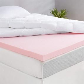 img 4 attached to 🌹 Rose Scent-Infused Ventilated Memory Foam Bed Mattress Topper by Amazon Basics - CertiPUR-US Certified, Full Size, 2 Inch