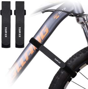 img 4 attached to 🚲 YLOVAN Adjustable Bike Wheel Stabilizer Straps - Prevent Spinning, Suitable for Mountain Bikes, Reusable, 2 Pack