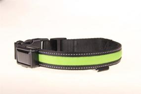 img 3 attached to TDL-Brand Solar-Powered LED Reflective Dog Collar - High Visibility, Adjustable & Lightweight (Yellow, 50cm-60cm)