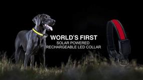 img 2 attached to TDL-Brand Solar-Powered LED Reflective Dog Collar - High Visibility, Adjustable & Lightweight (Yellow, 50cm-60cm)