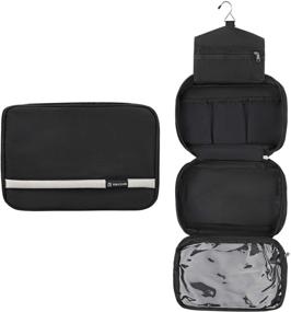 img 4 attached to 🔘. MONSTINA Toiletry Bag: Stylish Hanging Travel Organizer for Cosmetics and Toiletries - Black