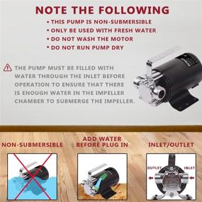 img 1 attached to 🌊 EXTRAUP 12V 330 GPH Portable Low Suction Electric Water Transfer Removal Utility Pump with Suction Hose Kit - High-Quality SEO-Optimized Product Title